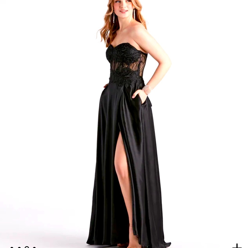 Danica Rhinestone Lace Satin Formal Dress Sz5
